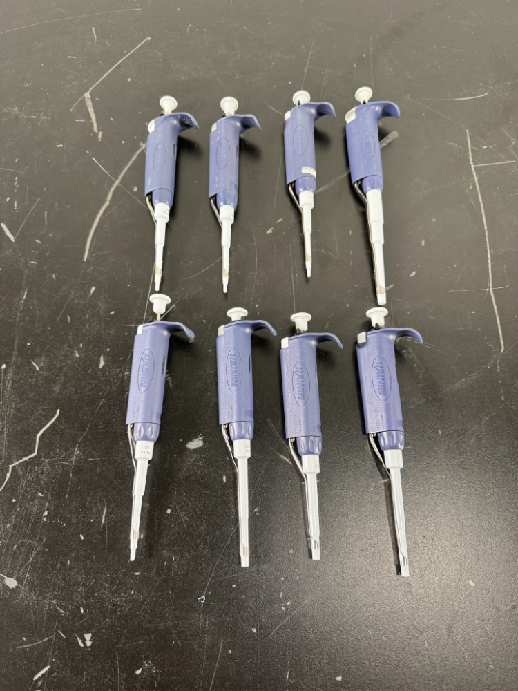 Image of Rainin Pipet Lite Single Channel Pipettes - Quantity 8